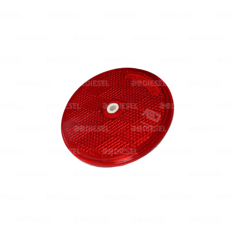 REFLEJANTE ROJO 3"1/4 REDONDO CON BARRENO