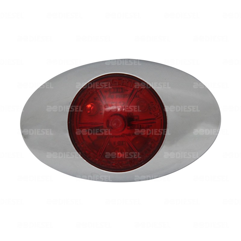 PLAFÓN 12V LED ROJO ELIPTICO P10LS