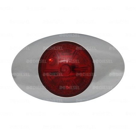 PLAFÓN 12V LED ROJO ELIPTICO P10LS