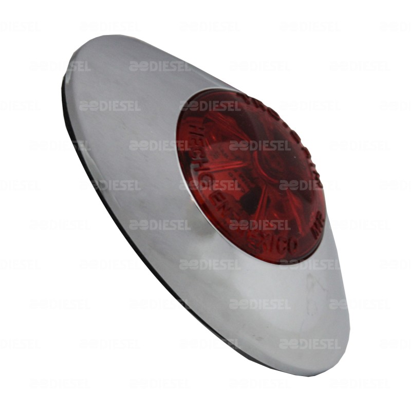 PLAFÓN 12V LED ROJO ELIPTICO P10LS