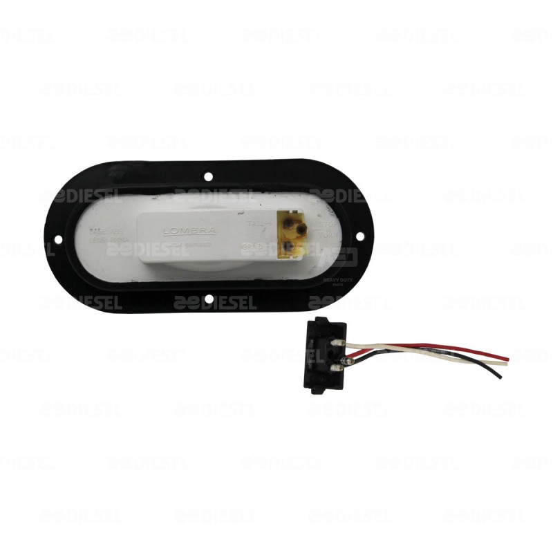 PLAFÓN 12V ÁMBAR OVALADO SELLADO BRIDA