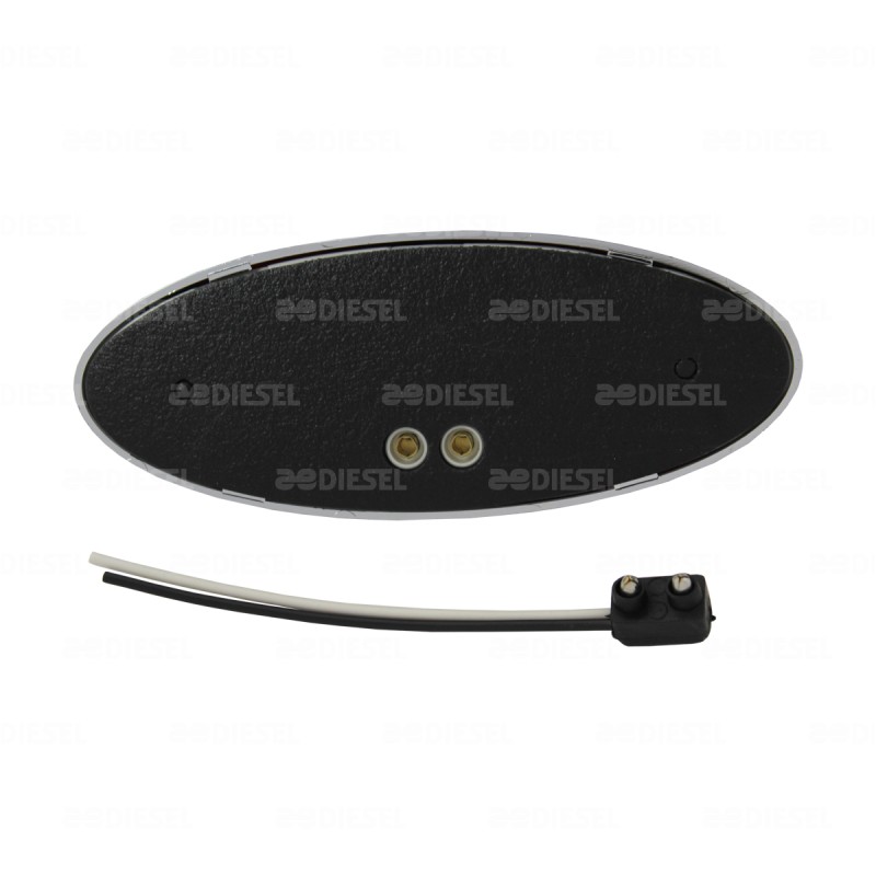 PLAFÓN 12V 10 LED LATERAL ELÍPTICO ROJO CROMADO FIJA