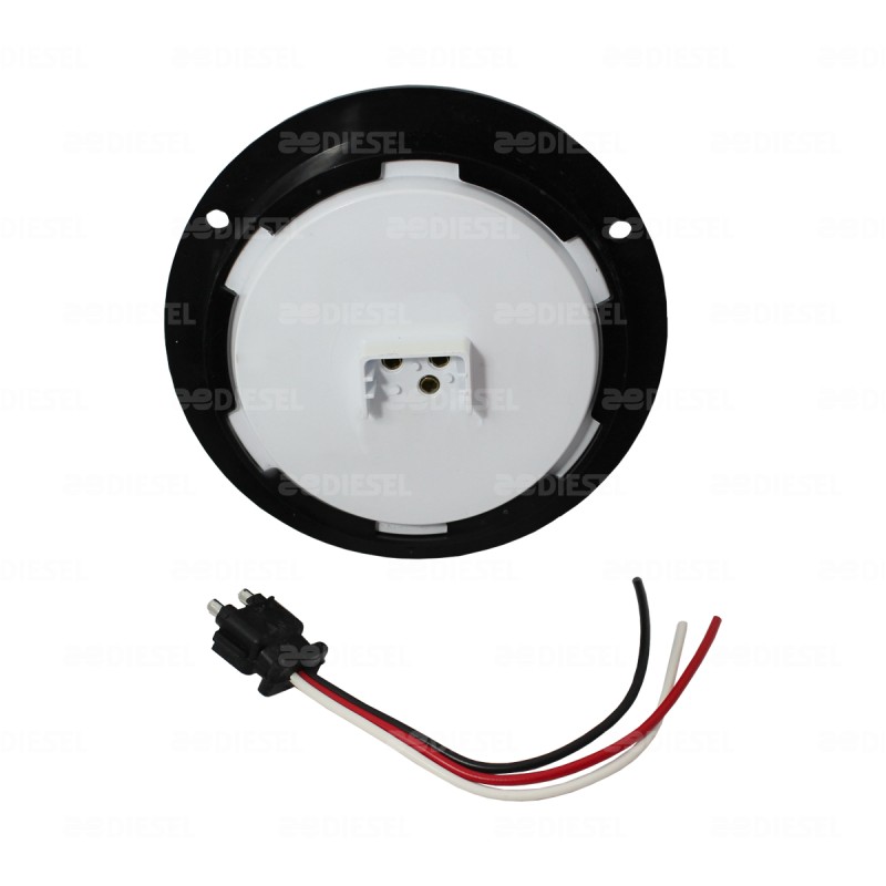 PLAFÓN 12/24V 8 LED 4" ÁMBAR NEGRO ALTA/BAJA/FIJA