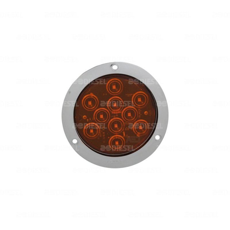 PLAFON 12V 10 LED AMBAR BRIDA C/DES C/C