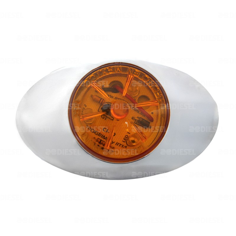 PLAFÓN 12V LED ÁMBAR ELIPTICO P10LS