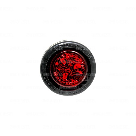 PLAFÓN 12/24V 3 LED 2" ROJO GOMA FIJA