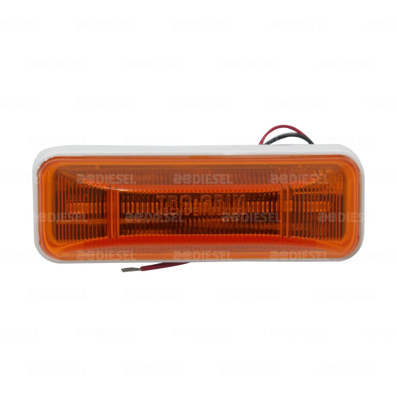 PLAFÓN 12/24V 5 LED LATERAL ÁMBAR BISEL BLANCO FIJA NEOPLAN