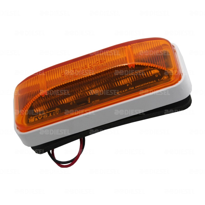 PLAFÓN 12/24V 5 LED LATERAL ÁMBAR BISEL BLANCO FIJA NEOPLAN