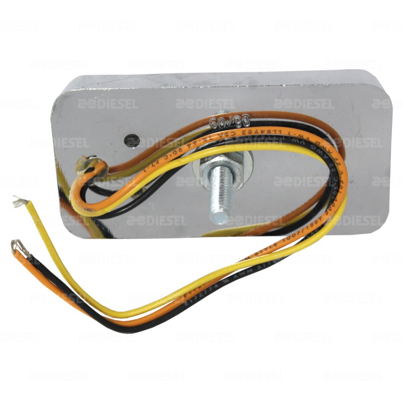 PLAFÓN 12V 6 LED LATERAL ÁMBAR CROMADO FIJA