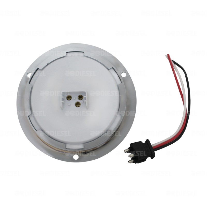 PLAFÓN 12/24V 39 LED 4" CONTORNO AZUL CENTRO ROJO ESTROBO