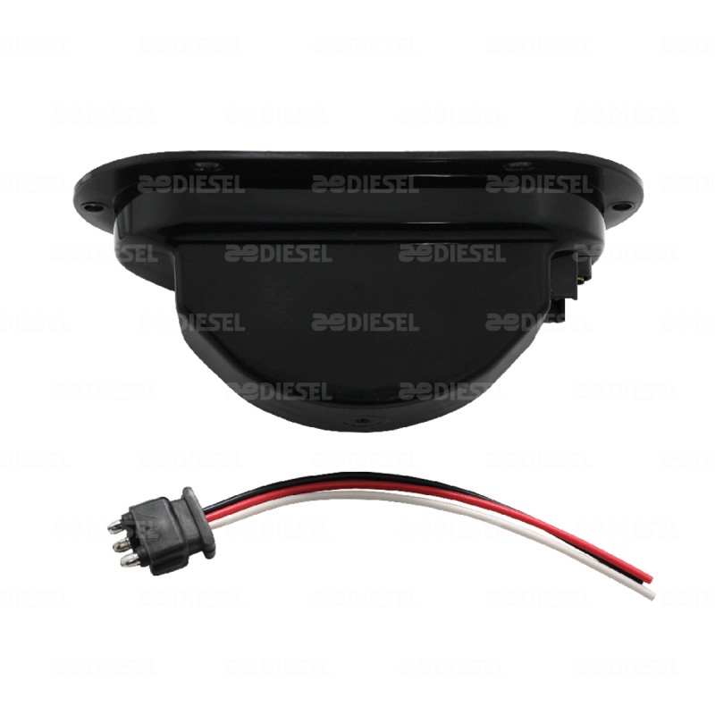 PLAFÓN 12/24V 42 LED ROJO OVALADO NEGRO ESTROBO