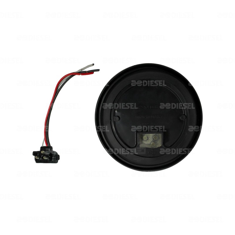 PLAFÓN 12V 10 LED ÁMBAR 4" GOMA C/C