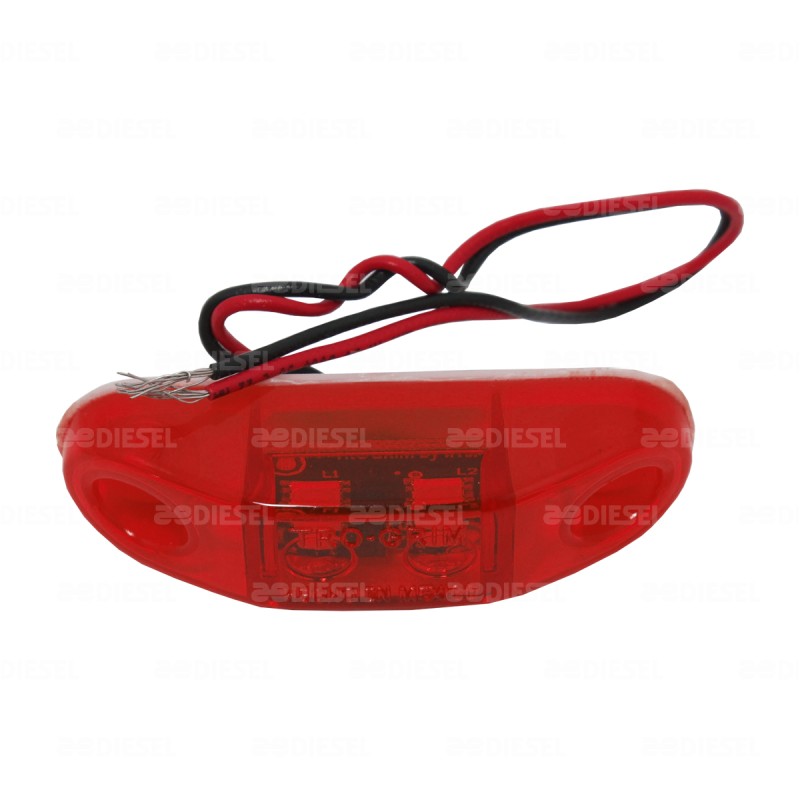 PLAFÓN 12/24V 2 LED LATERAL ROJO FIJA AYCO