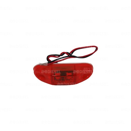 PLAFÓN 12/24V 2 LED LATERAL ROJO FIJA AYCO