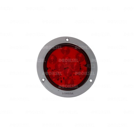 PLAFÓN 12V 10LED ROJO 4" BRIDA CR DESCONTINUADO