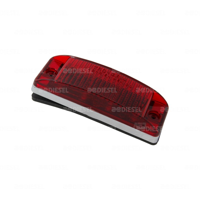 PLAFÓN 12/24V 12 LED ROJO LATERAL RECTANG