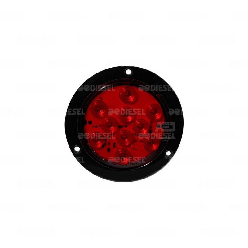 PLAFÓN 12V 10 LED ROJO 4" BRIDA NG DESTE