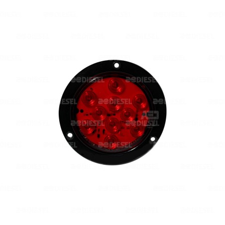 PLAFÓN 12V 10 LED ROJO 4" BRIDA NG DESTE