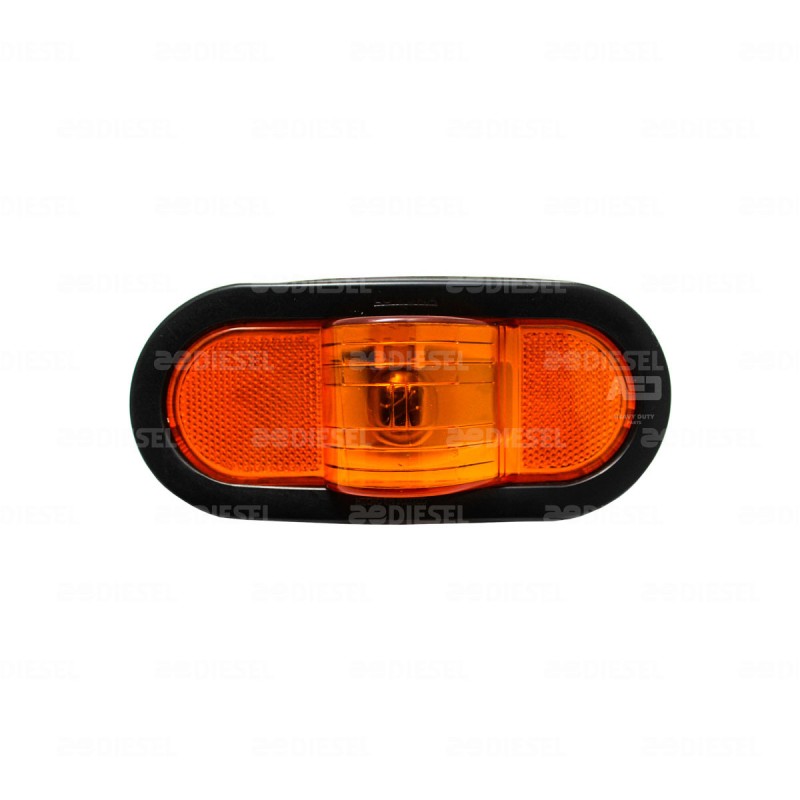 PLAFÓN OVALADO ÁMBAR 6" HULE C/C SE