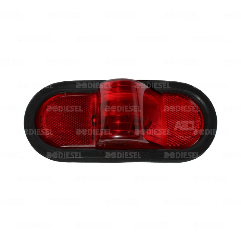 PLAFÓN OVALADO ROJO 6" HULE C/C SEL