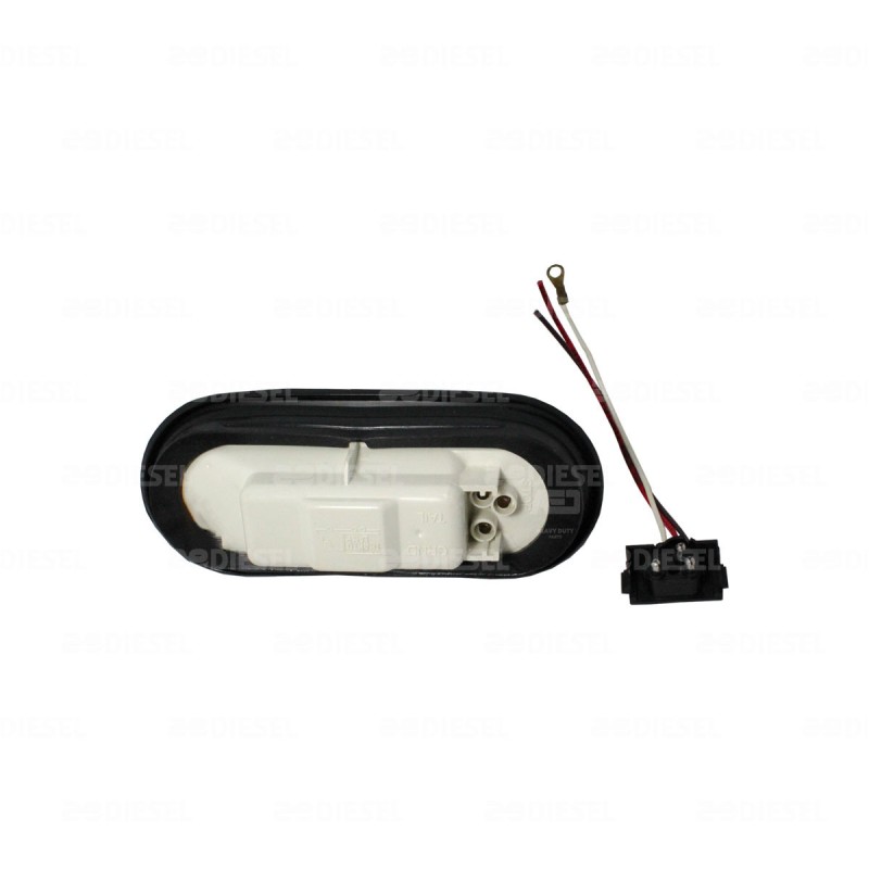 PLAFÓN OVALADO ROJO 6" HULE C/C SEL