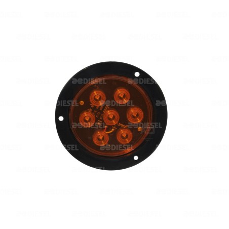 PLAFÓN 12V 7LED ÁMBAR 4" BRIDA NG C/C