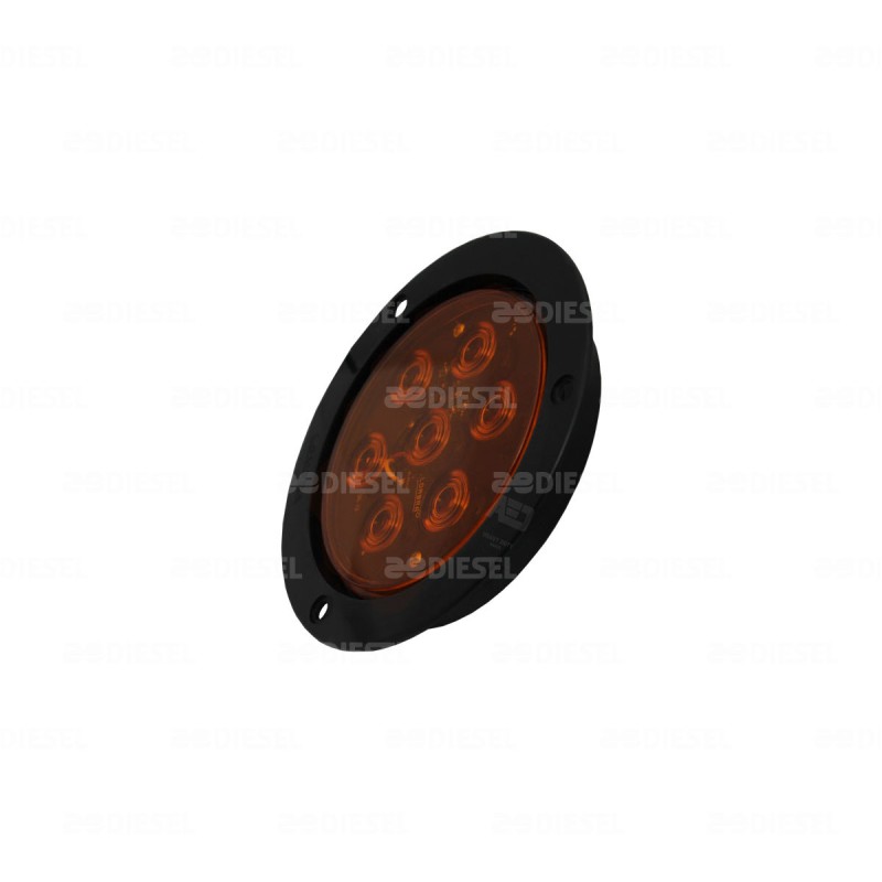 PLAFÓN 12V 7LED ÁMBAR 4" BRIDA NG C/C