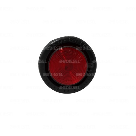 PLAFÓN 12V FOCO 2" ROJO GOMA FIJA