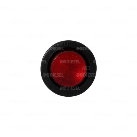 PLAFÓN 12V FOCO 2 1/2" ROJO GOMA FIJA