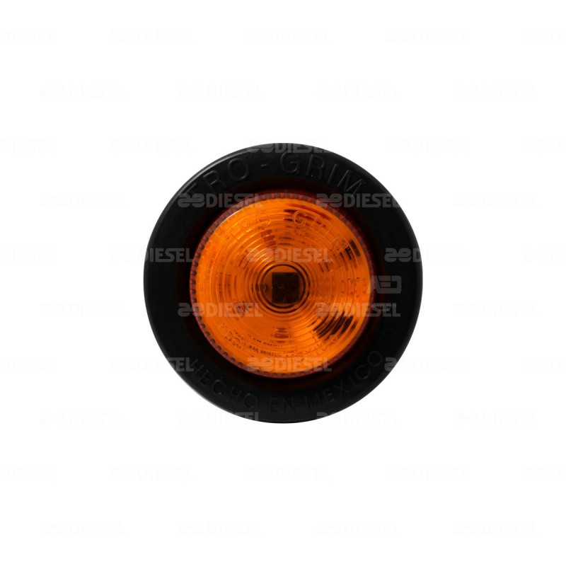 PLAFÓN 12V FOCO 2 1/2" ÁMBAR GOMA FIJA