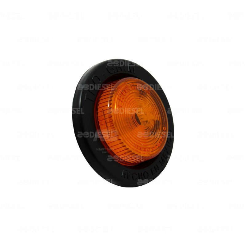 PLAFÓN 12V FOCO 2 1/2" ÁMBAR GOMA FIJA