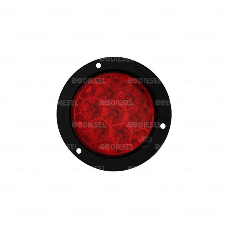 PLAFÓN 12V LED ROJO EMBUTIRTIR ESTROBO