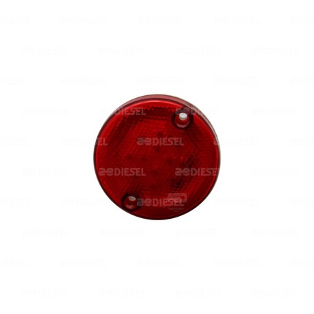 PLAFÓN 24V 12 LED ROJO 70MM DES