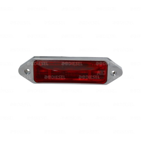 PLAFÓN 12/24V 5 LED LATERAL ROJO CROMADO FIJA