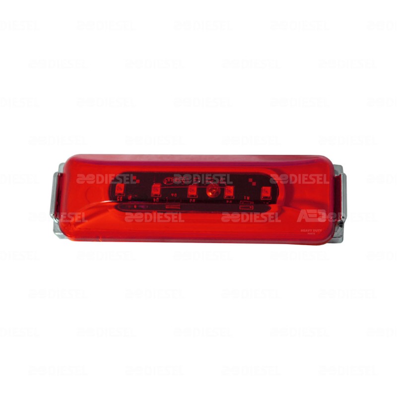 PLAFÓN 12V 5 LED ROJO CR LATERAL NEOPLAN
