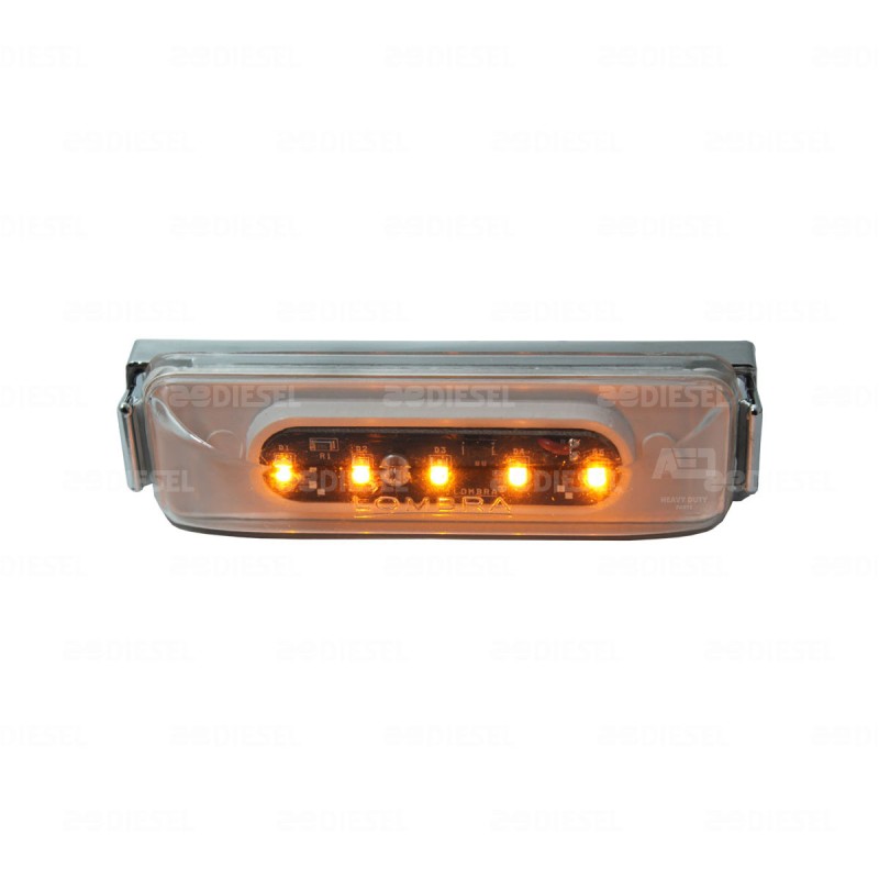 PLAFÓN 12V 5 LED ÁMBAR/CRIST PEQUEÑO CR