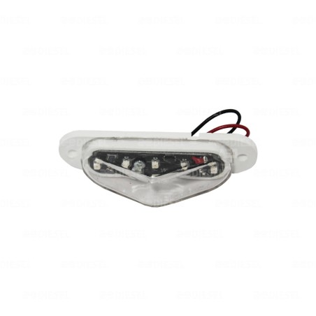 PLAFÓN 12V 5LED ROJO/CRISTAL PIRÁMIDE