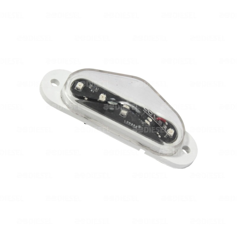 PLAFÓN 12V 5LED ROJO/CRISTAL PIRÁMIDE