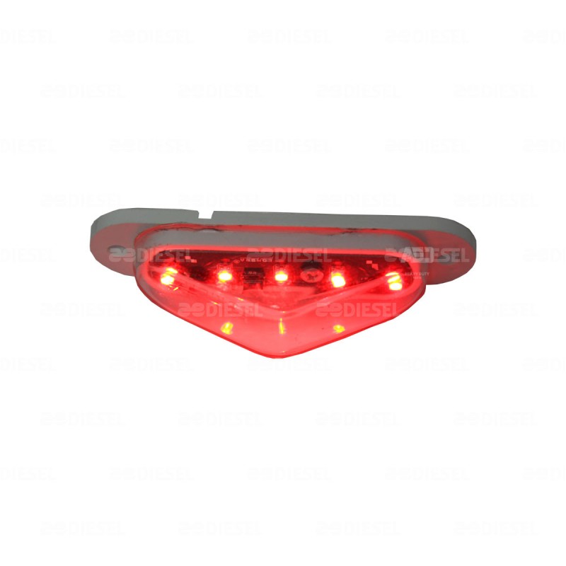 PLAFÓN 12V 5LED ROJO/CRISTAL PIRÁMIDE