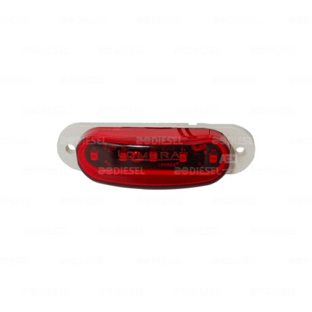 PLAFÓN 12V 5 LED ROJO PLANO