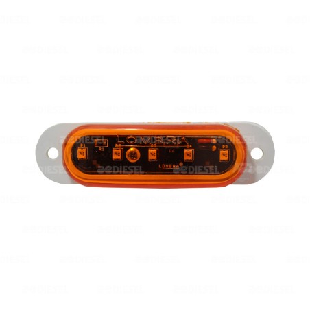 PLAFÓN 12V 5 LED ÁMBAR PLANO