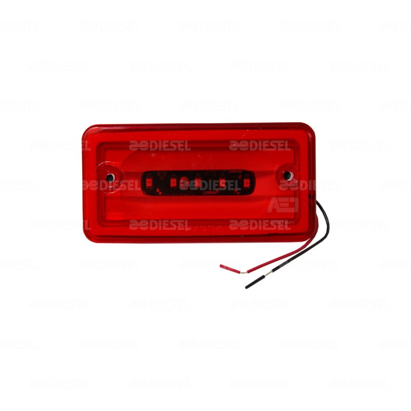 PLAFÓN 12V 5 LED ROJO VISERA P/INTER