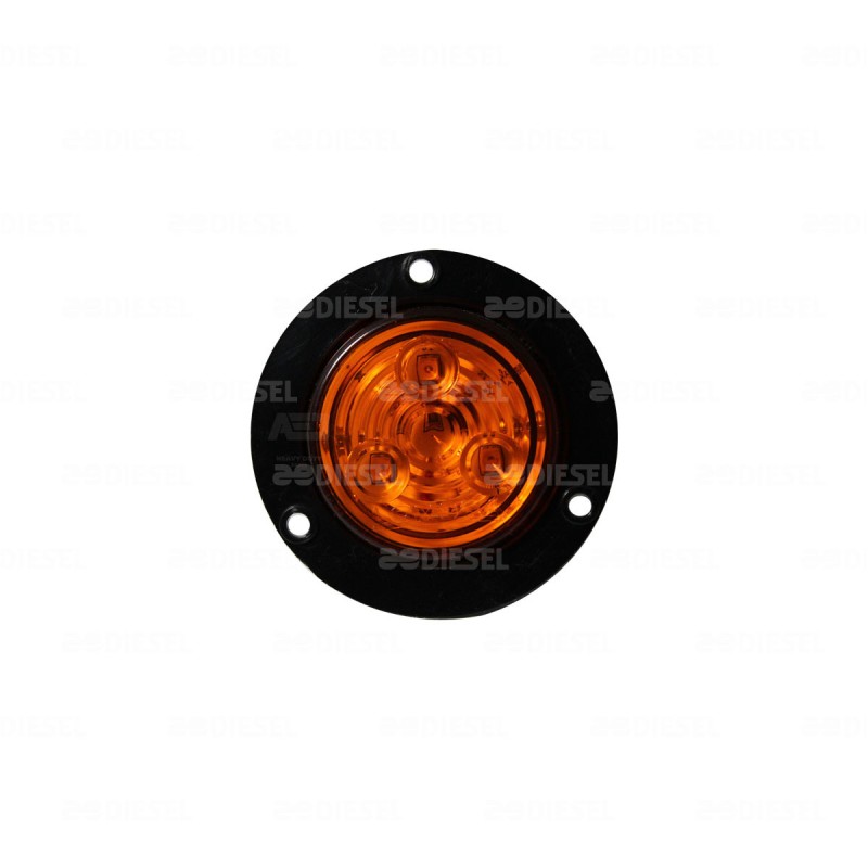 PLAFÓN 12V 3 LED ÁMBAR 2" BASE ABS