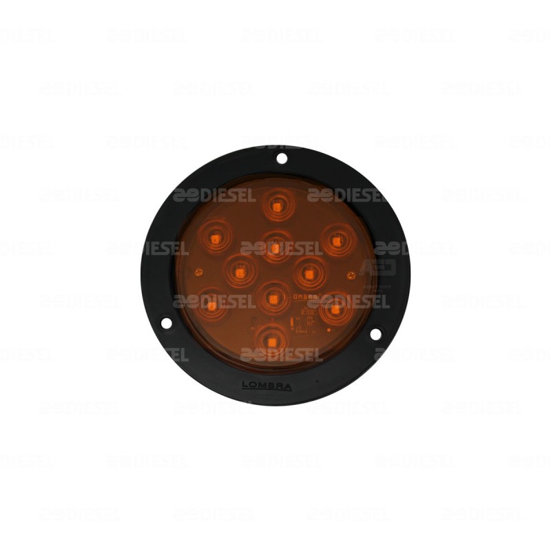 PLAFÓN 24V 10 LED ÁMBAR 4" BRIDA NG C/C