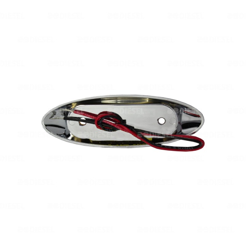 PLAFÓN 12/24V 2 LED LATERAL ROJO CROMADO FIJA