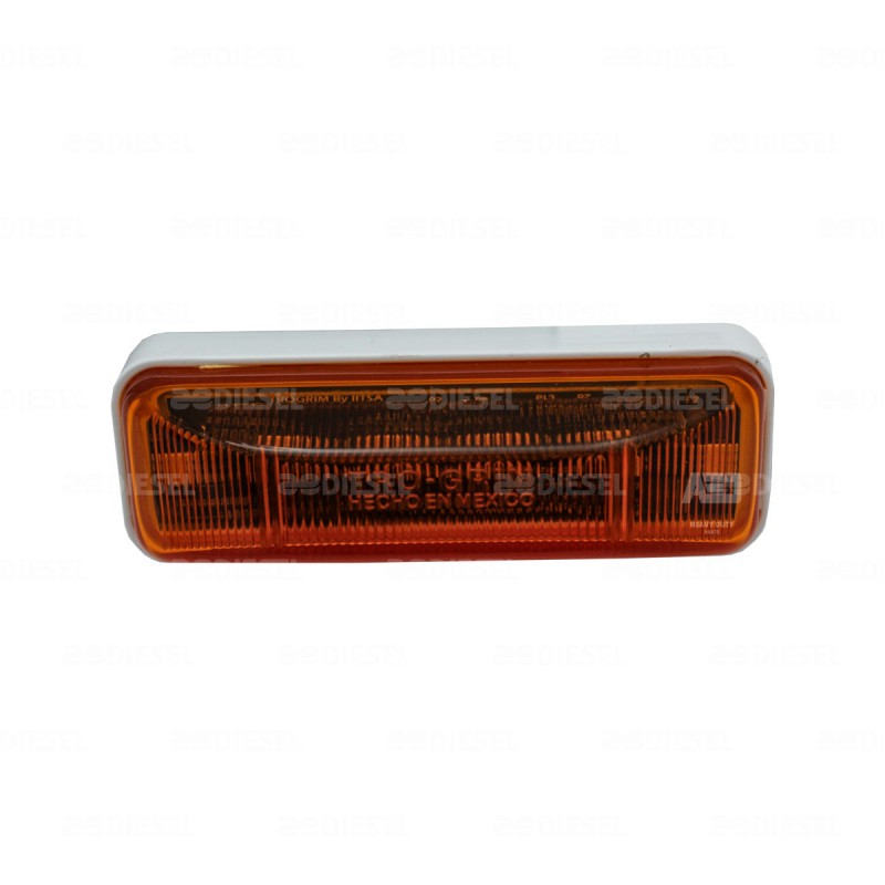 PLAFÓN 12/24V 5 LED LATERAL ÁMBAR BISEL BLANCO ESTROBO