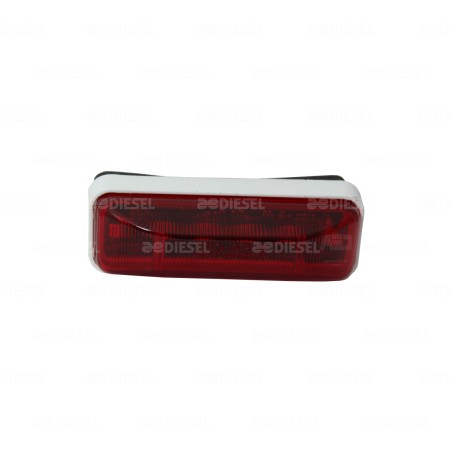 PLAFÓN 12/24V 5 LED LATERAL ROJO BISEL BLANCO ESTROBO