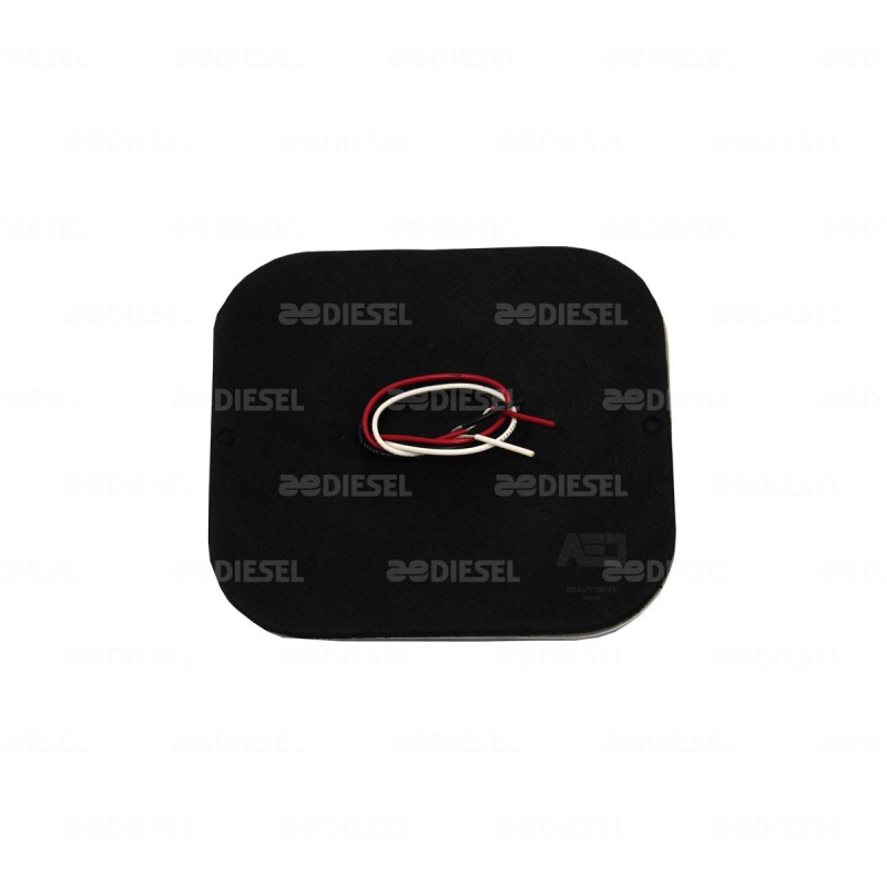 PLAFON 12V 7 LED ROJO/CRISTAL CUADRADO