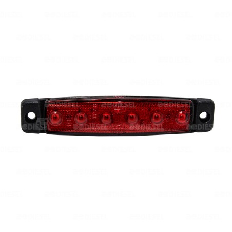 PLAFON 24V 6 LED ROJO