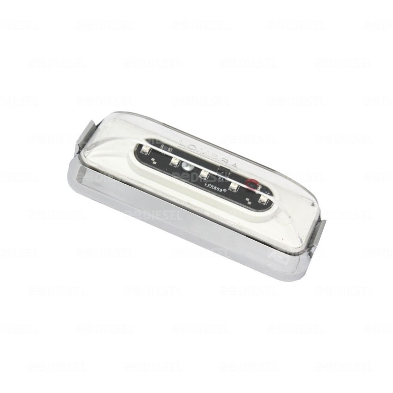 PLAFON 12V 5 LED ROJO/CRISTAL CR GRANDE